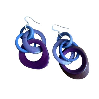 Orecchino Tagua Michelle Purple Sensation