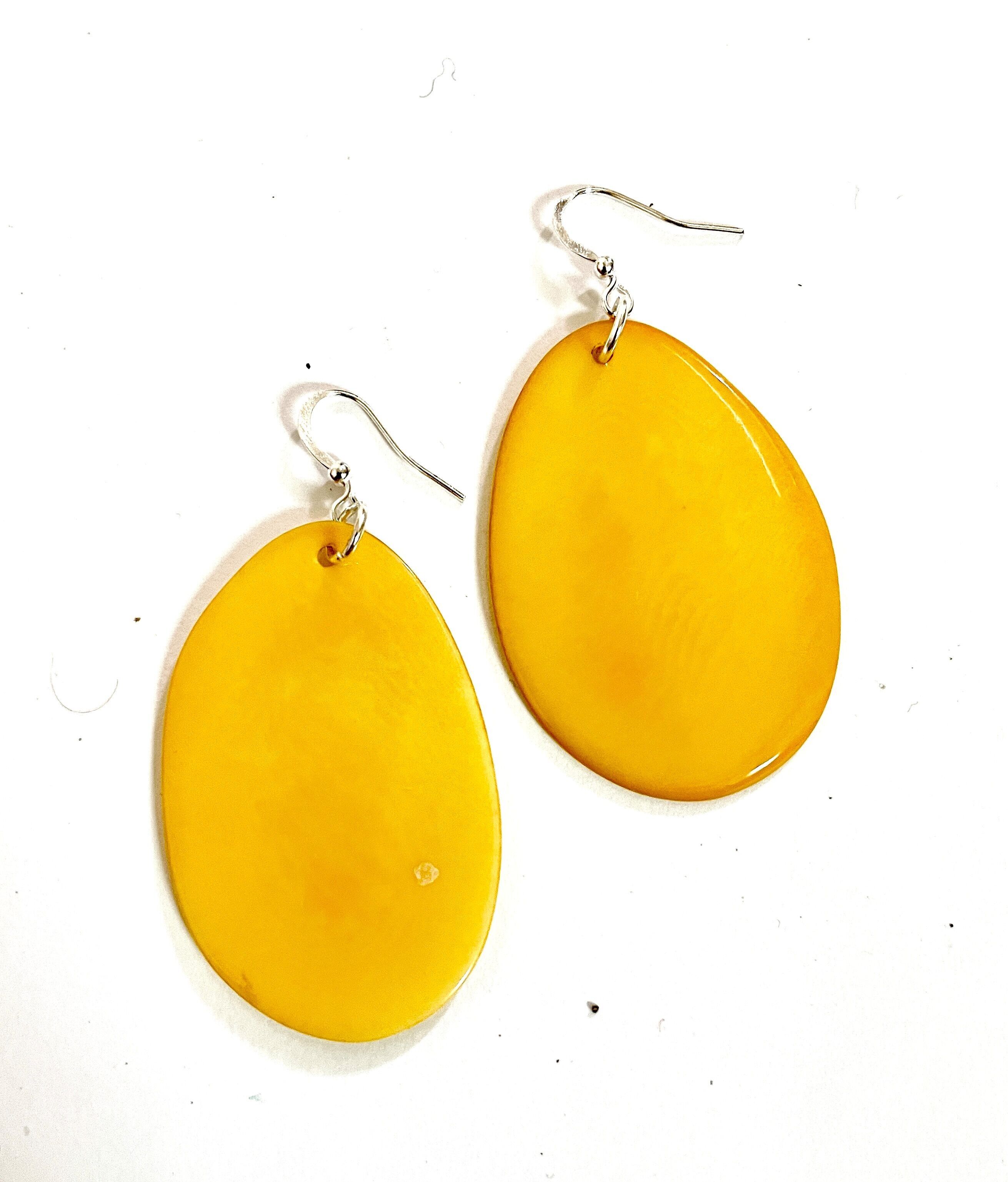 Orecchino Tagua Taja giallo
