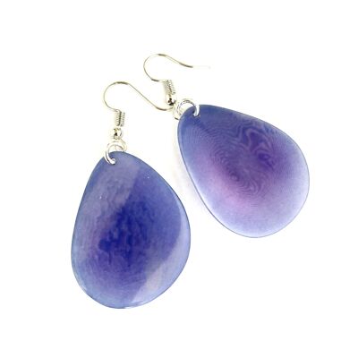 Tagua earring Taja Lila