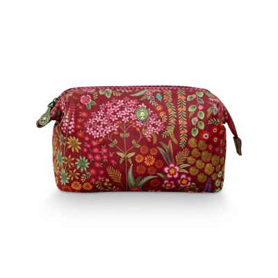 Cooper Cosmetic Purse Medium Querida Velvet Red 22.5x9.5x15cm - PIP STUDIO