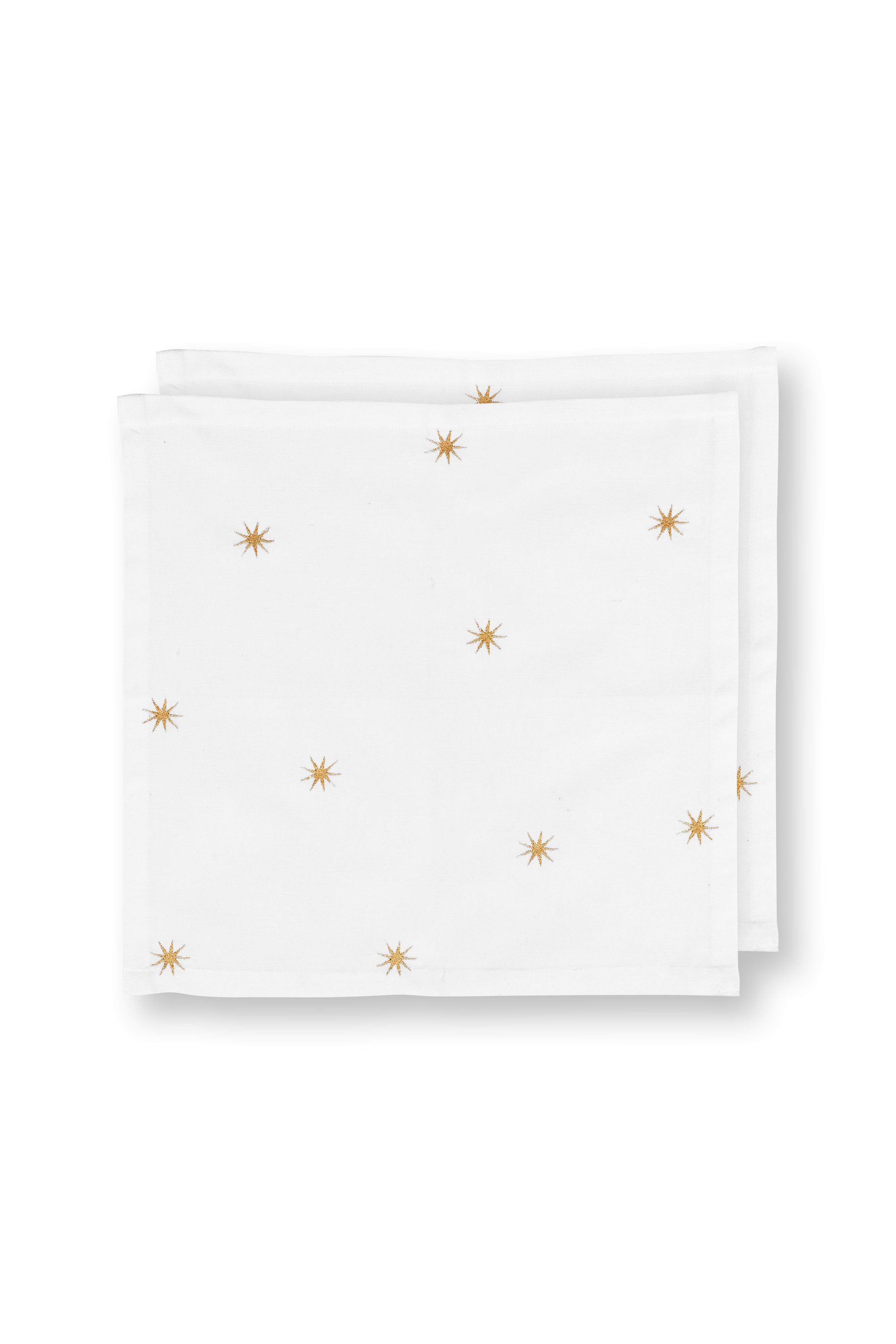 2er-Set Servietten mit goldenen Sternen – 40 x 40 cm – PIP STUDIO