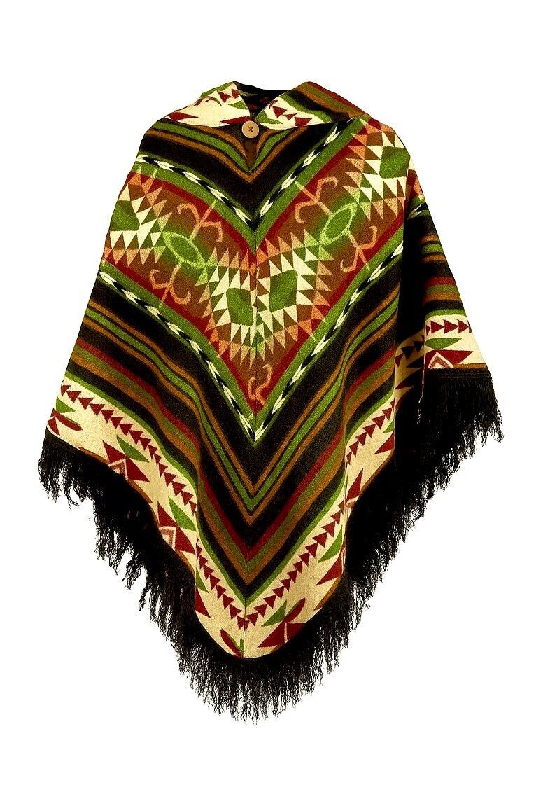 Poncho | Triangolo | Alpaca | NeroBianco