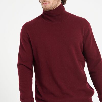 LUKE 3 Maglia dolcevita in cashmere rosso bordeaux