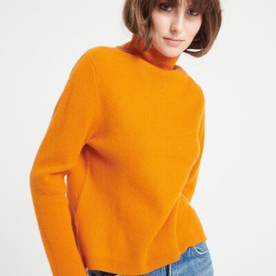 LILLY 26 Maglione dolcevita in cashmere arancione zucca