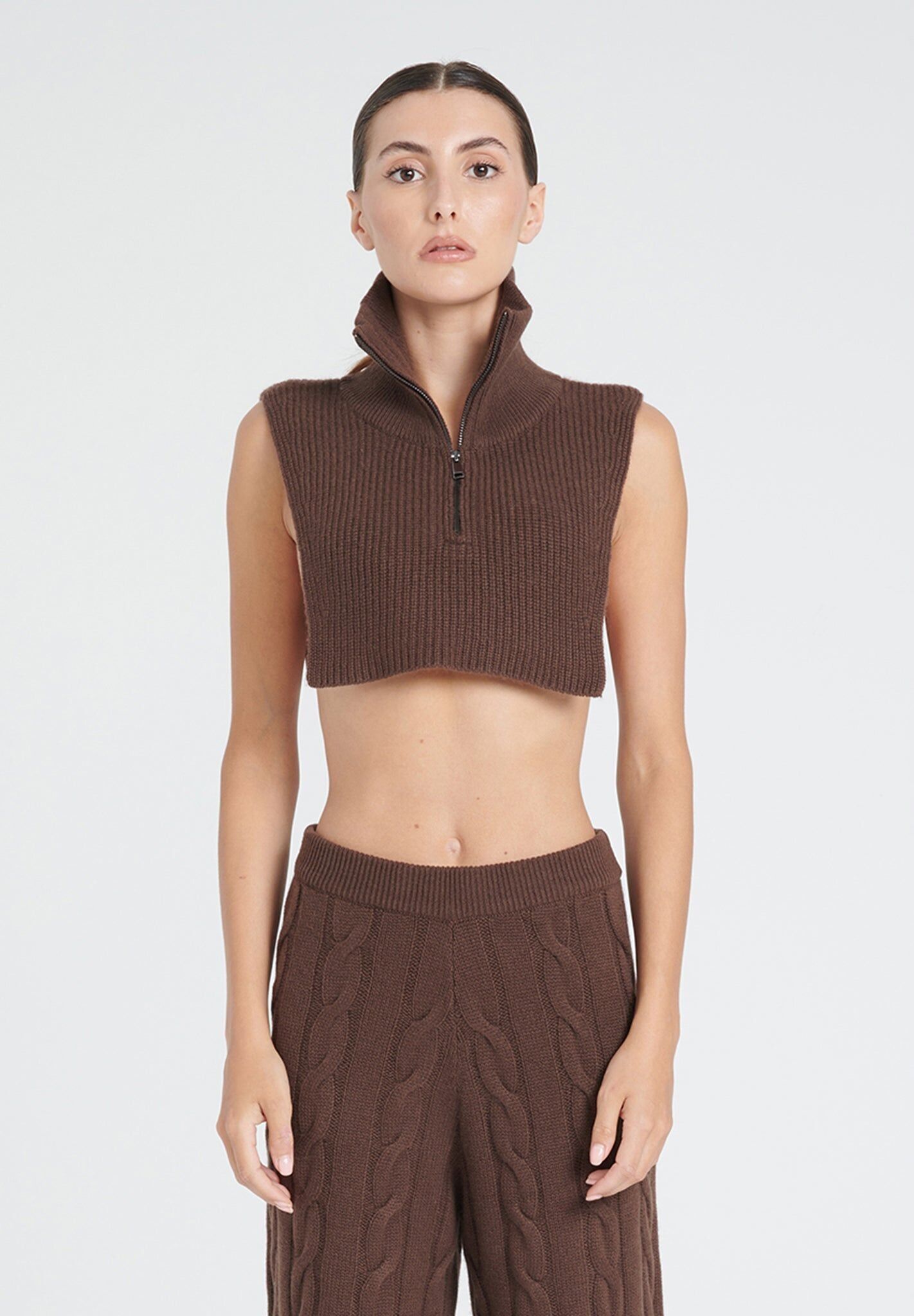 ZAYA 1 Brauner 4-fädiger Kaschmirschal