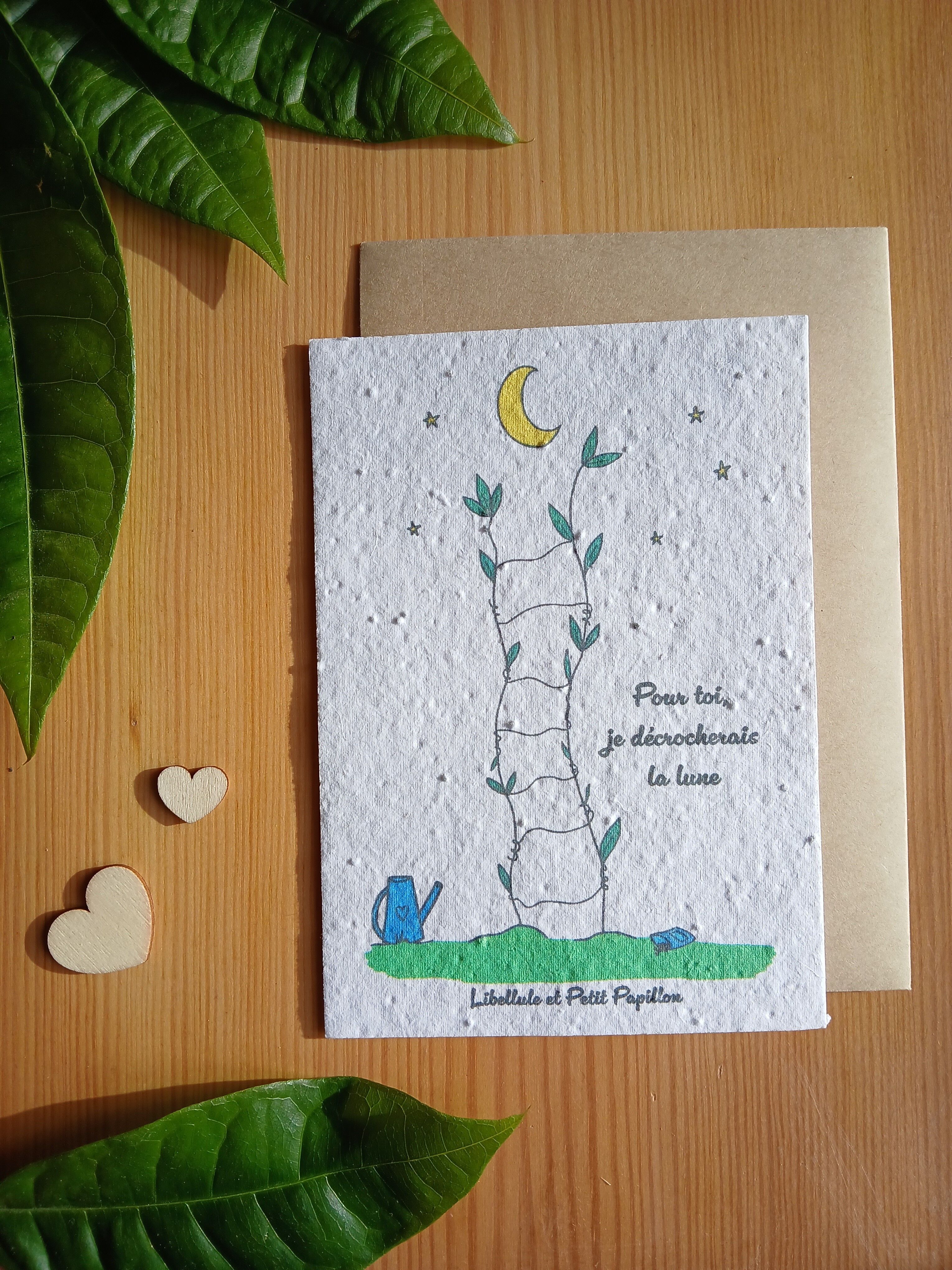 Carta Piantabile "Per te raggiungerò la Luna"