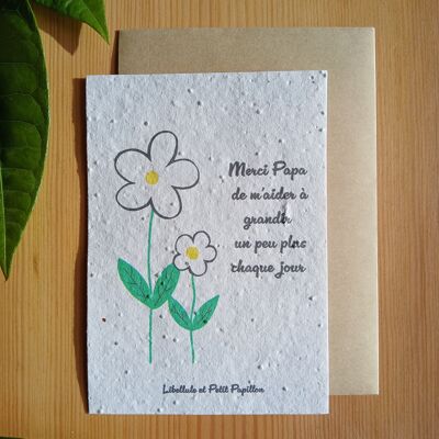 Tarjeta Plantable “Gracias Papá por ayudarme a crecer un poquito más cada día”