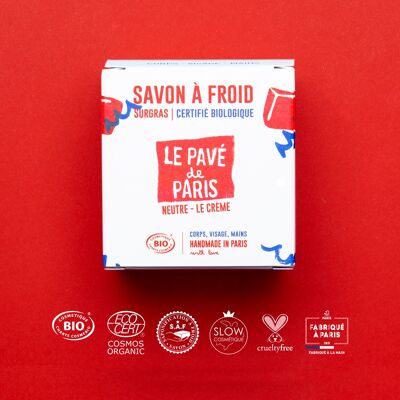 Savon à froid surgras certifié BIO | Le Pavé de Paris Neutre