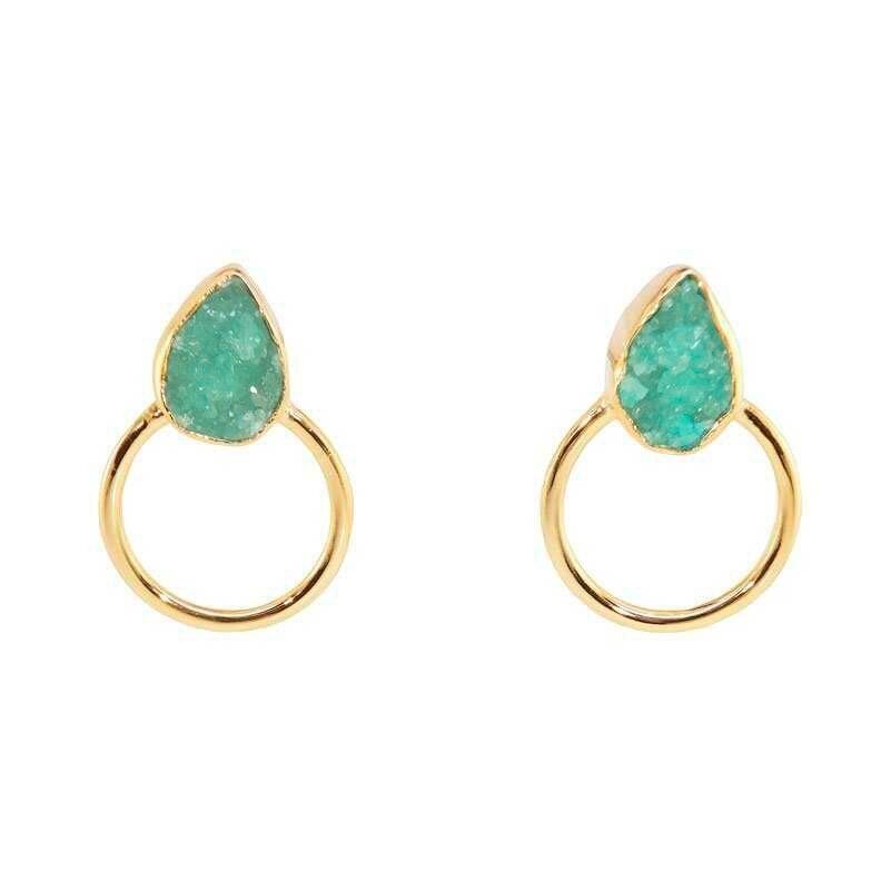 Grüne Mini-Diwa-Ohrringe