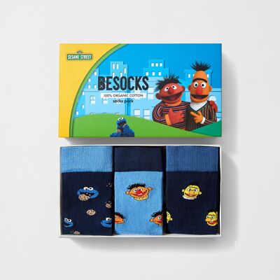 Confezione di calzini Sesame Street - Calzini in cotone organico al 100%.