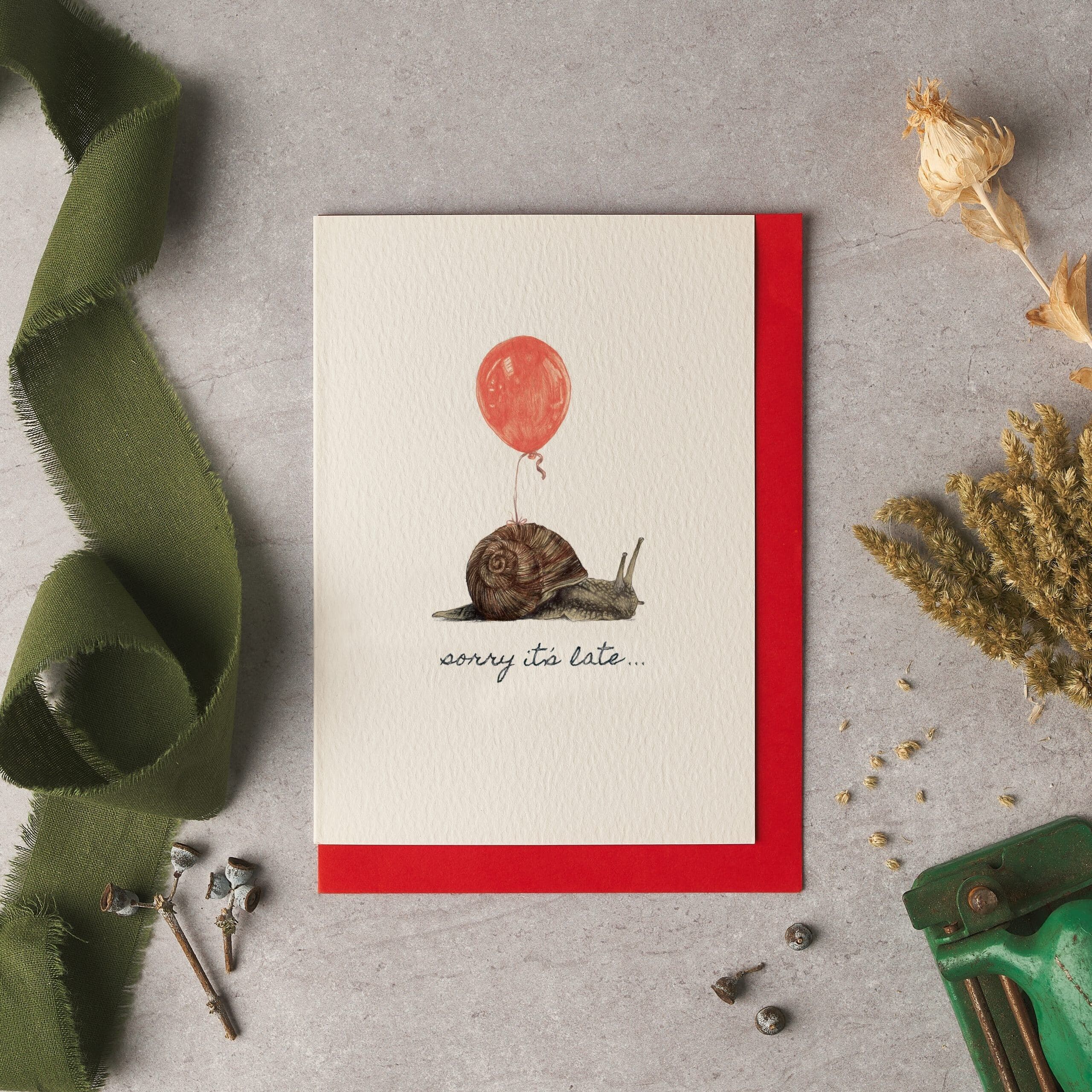 Tut mir leid, es ist spät Schneckenkarte