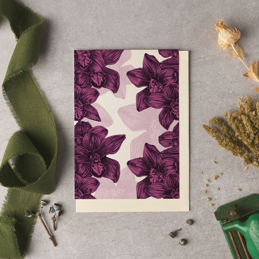 Orchids Blank Card
