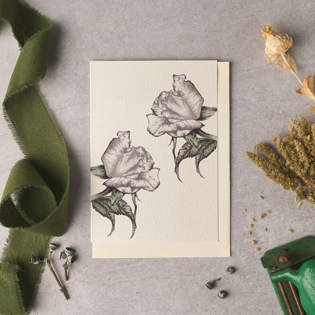 Rose biglietto vuoto