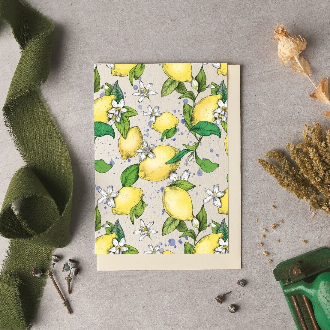 Zitrone wiederholen leere Karte