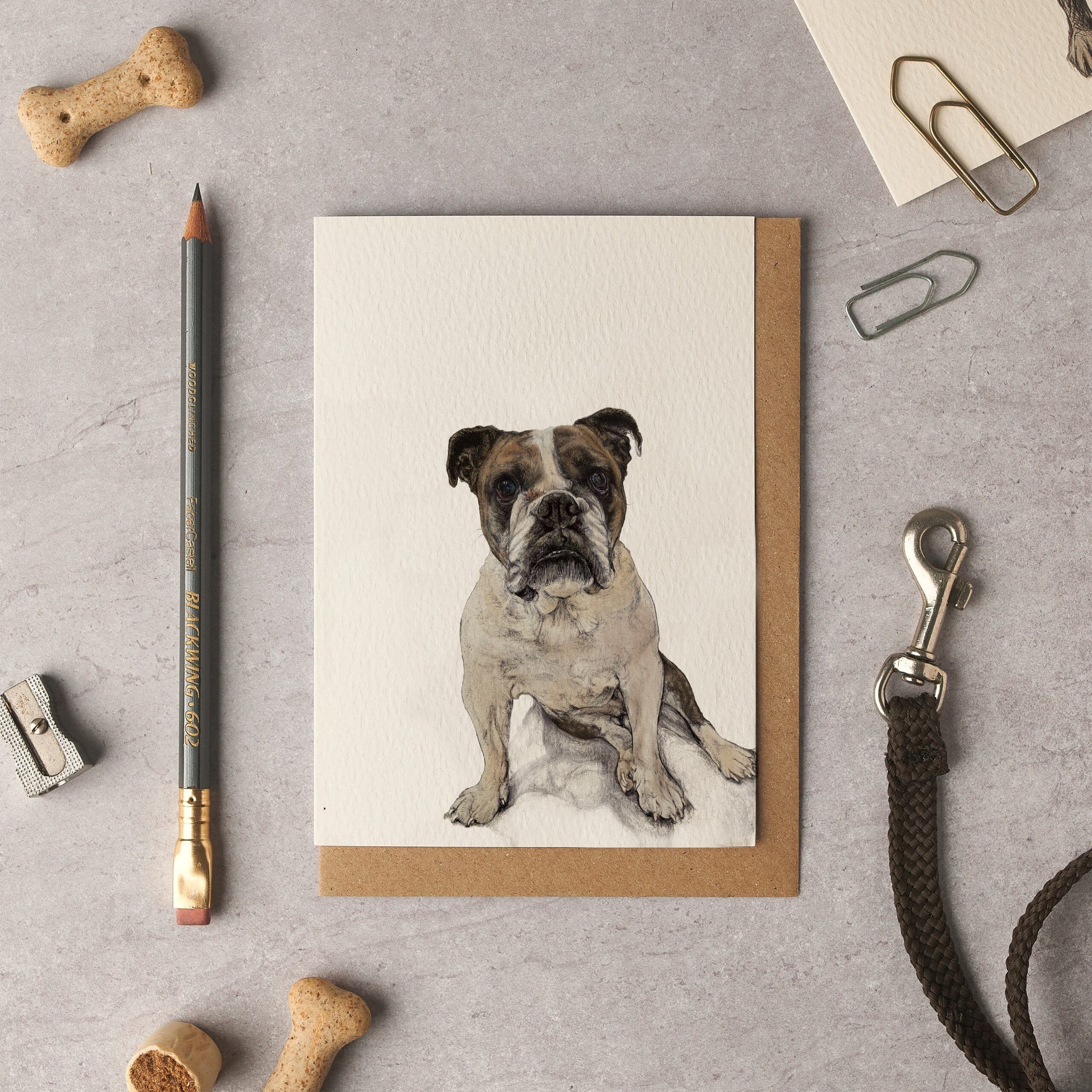 Carte vierge du bouledogue de Boston de Maddison