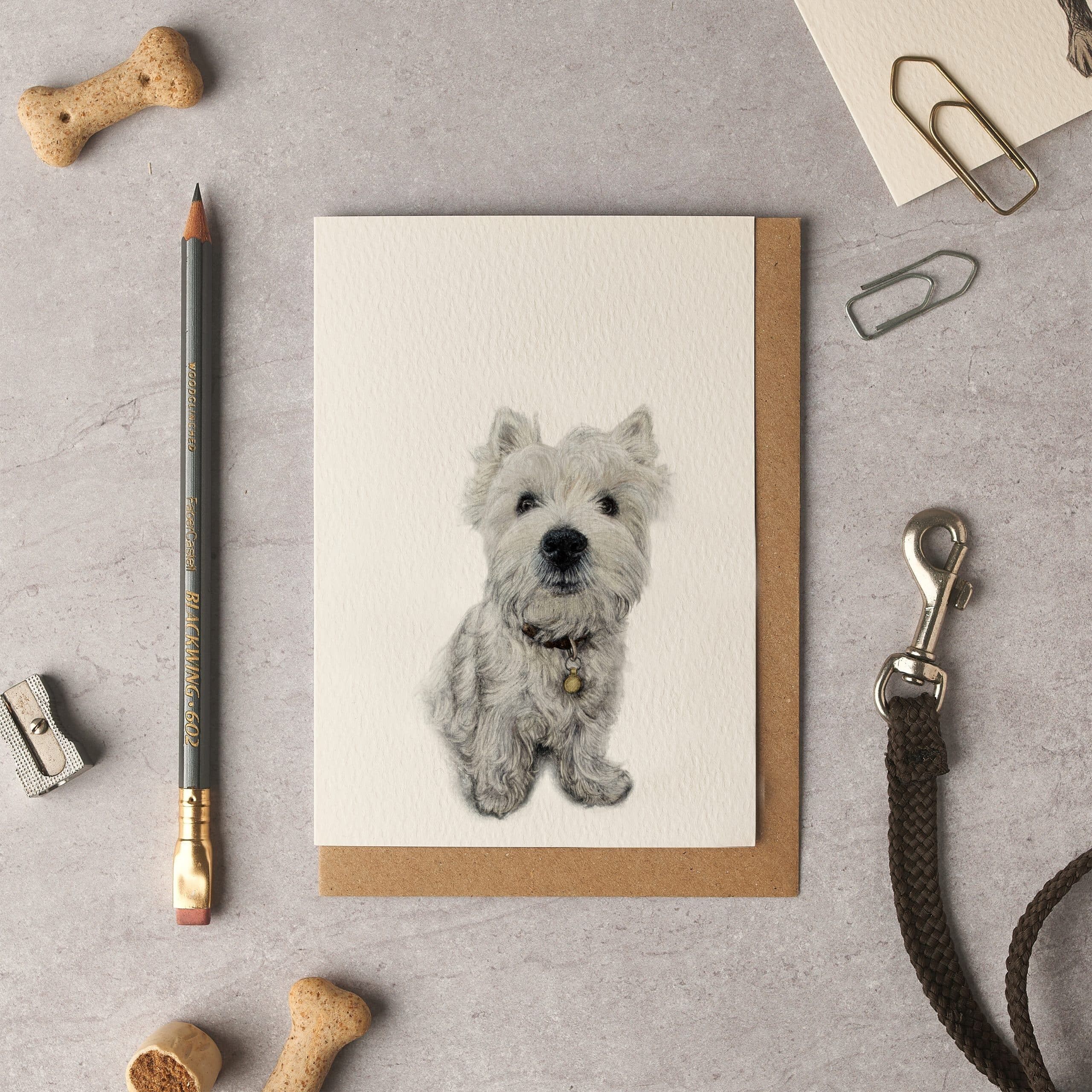 Howard Westie Welpe Blankokarte