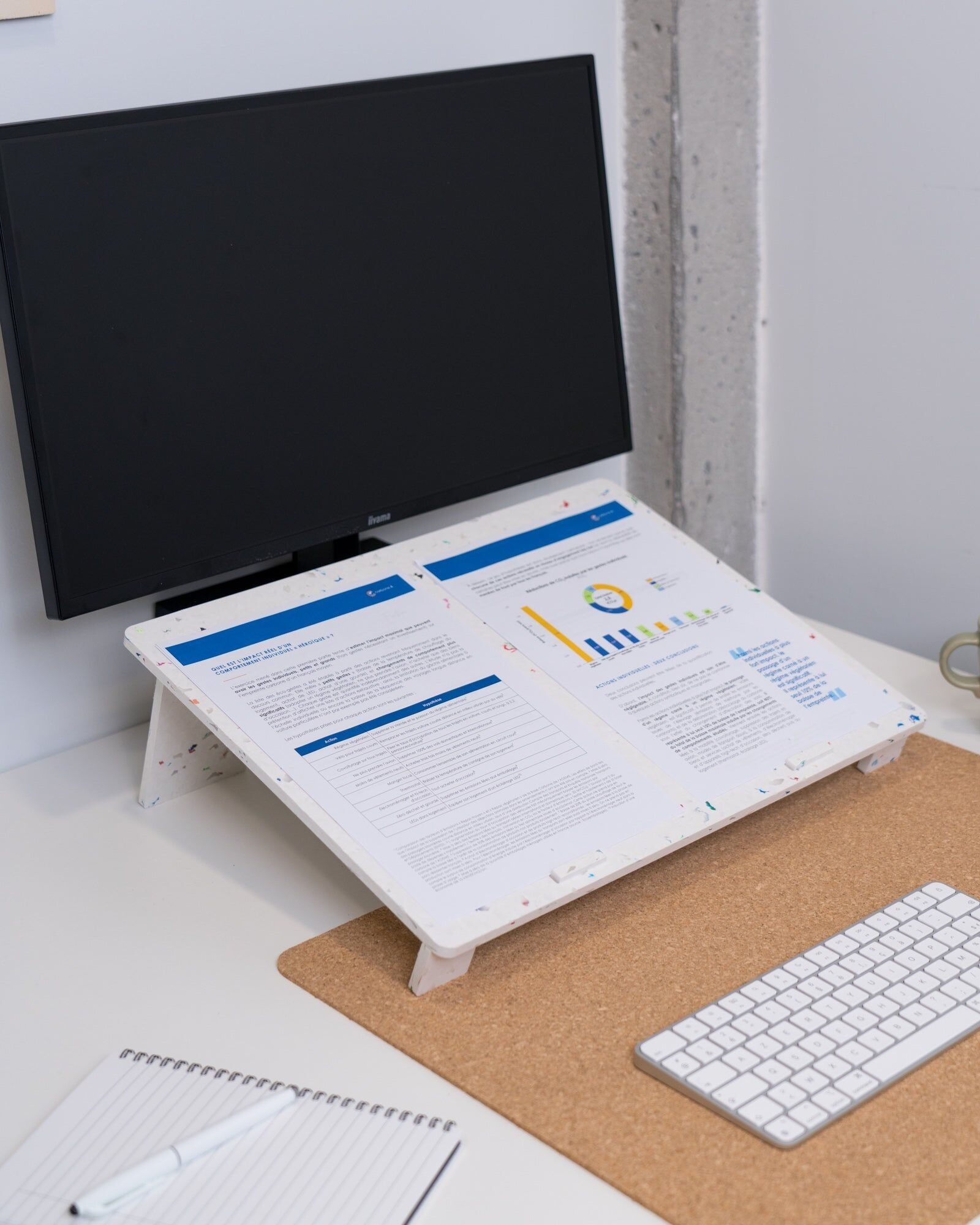 Supporto ergonomico per documenti