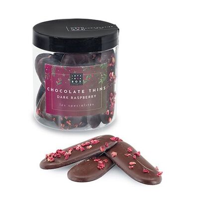 Christmas Chocolate Thins Dark Raspberry – finas de chocolate amargo rellenas de frambuesa