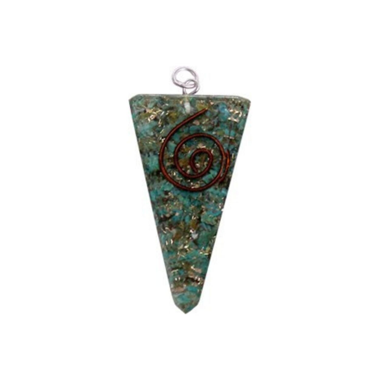 CIONDOLO PUNTO ORGONE - CRISOCOLLA