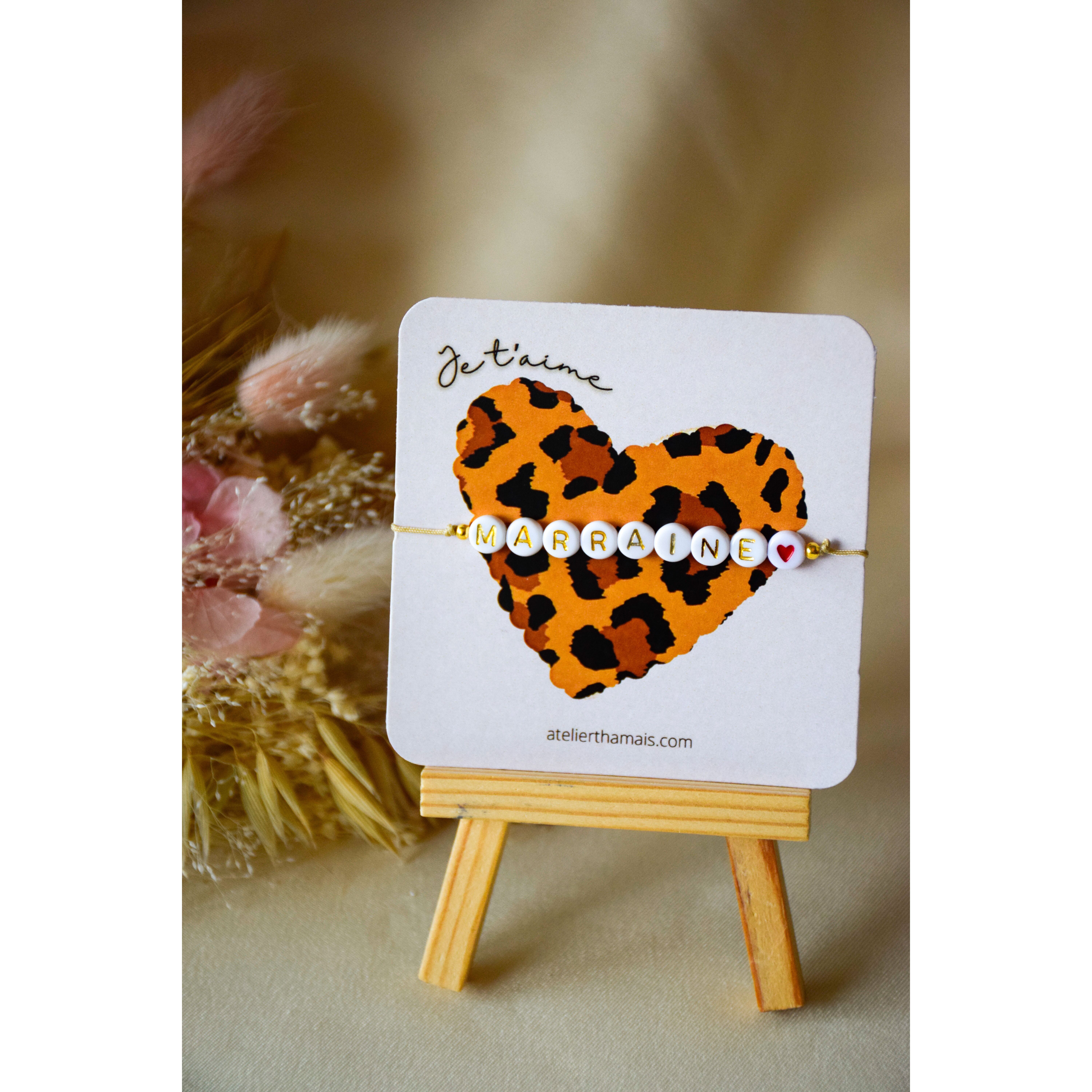 Armband „Ich liebe dich, Patin“ – Kollektion Graou