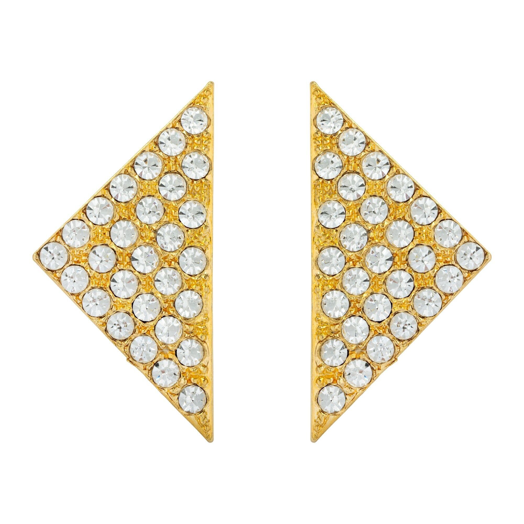 Orecchini a clip con triangolo gioiello vintage