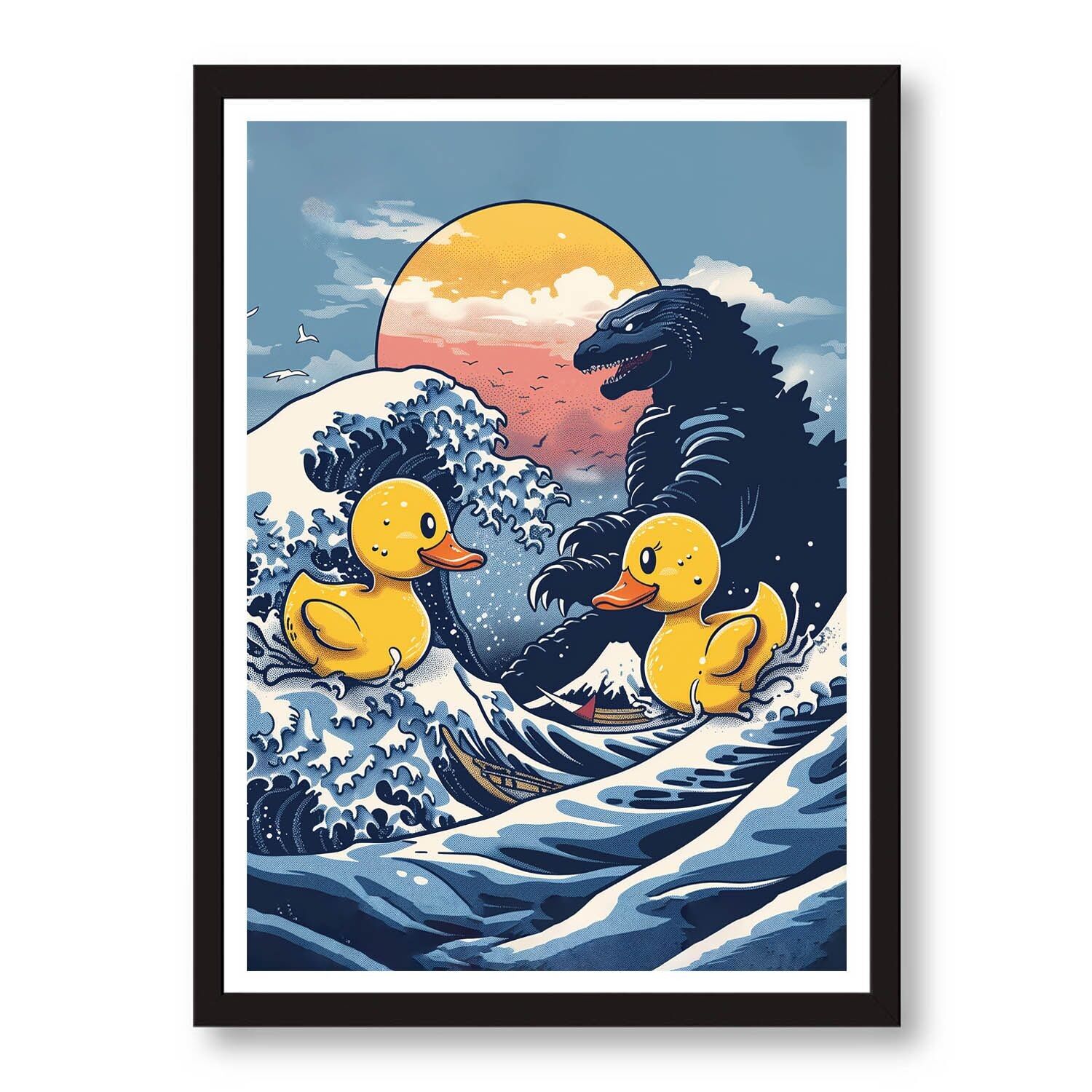 Ducks and Godzilla poster