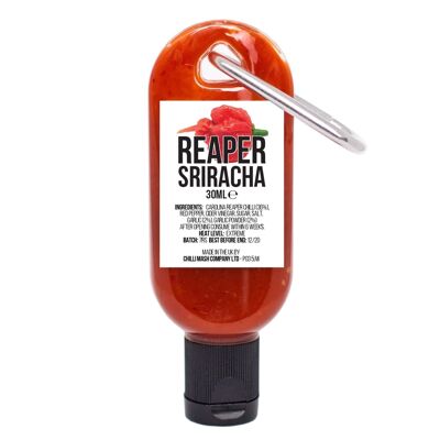 Mini portachiavi Carolina Reaper Sriracha Hot Sauce | 30 ml | Chilli Mash Company | Spedizione completa