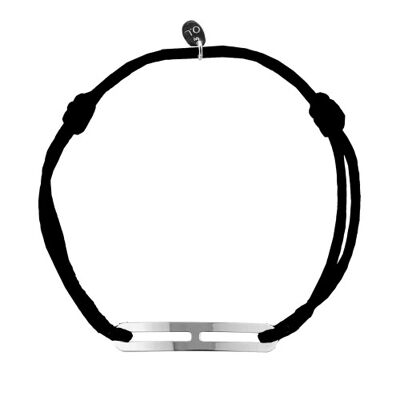 Bracelet Gaby Slim XL lisse paracorde-noir