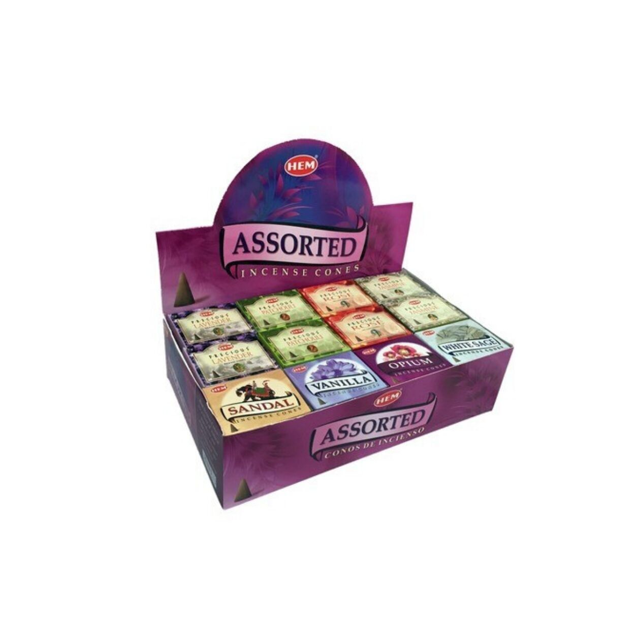 Hem Assorted Cones Display (4 Dozens)