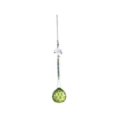 PERLE DE VERRE TAILLÉE À SUSPENSION ARBRE DE VIE VERT