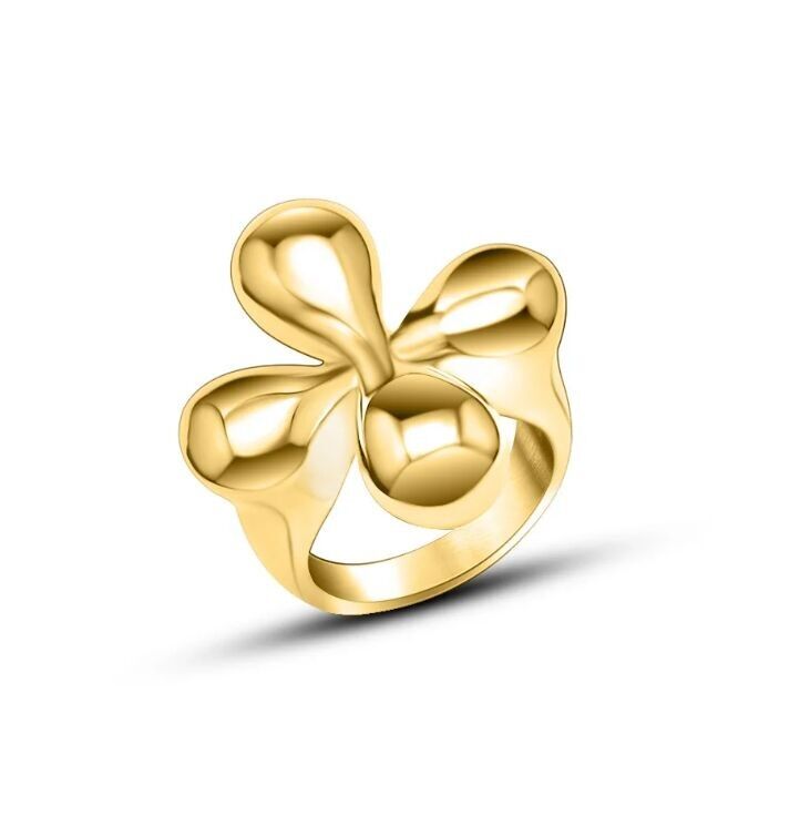 Flora ring 18K gold plated