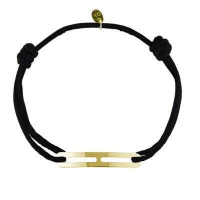 Bracelet Gaby slim lisse noir