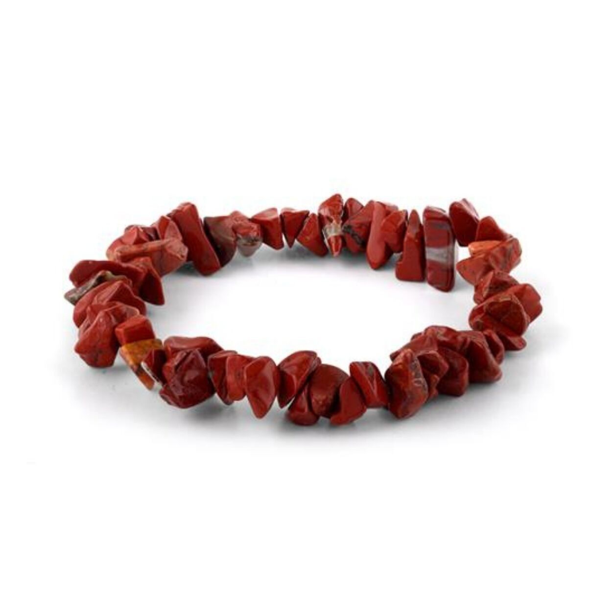 Bracciale chip pietre Diaspro rosso