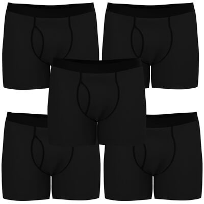 S209A | PACK DE 5 CALZONES BOXER PARA HOMBRE - Negro