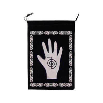 Pochette en velours noir - Main Reiki