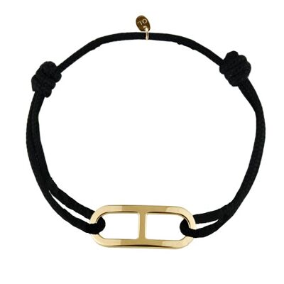 Bracelet Gaby lisse vermeil jaune_ardoise