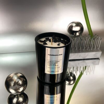 Crystal Candle – Tourmaline – Vanilla and Salted Caramel