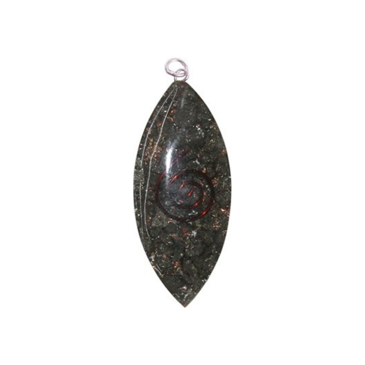 PENDENTIF OVALE ORGONE - PYARITE