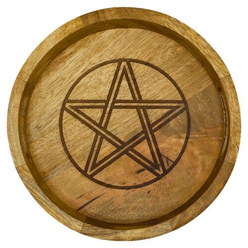 Mango Wood Tray Pentagram