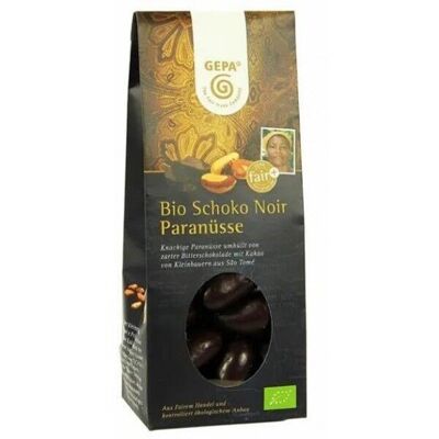 Noix d'Amazonie enrobées de chocolat noir bio - 100g