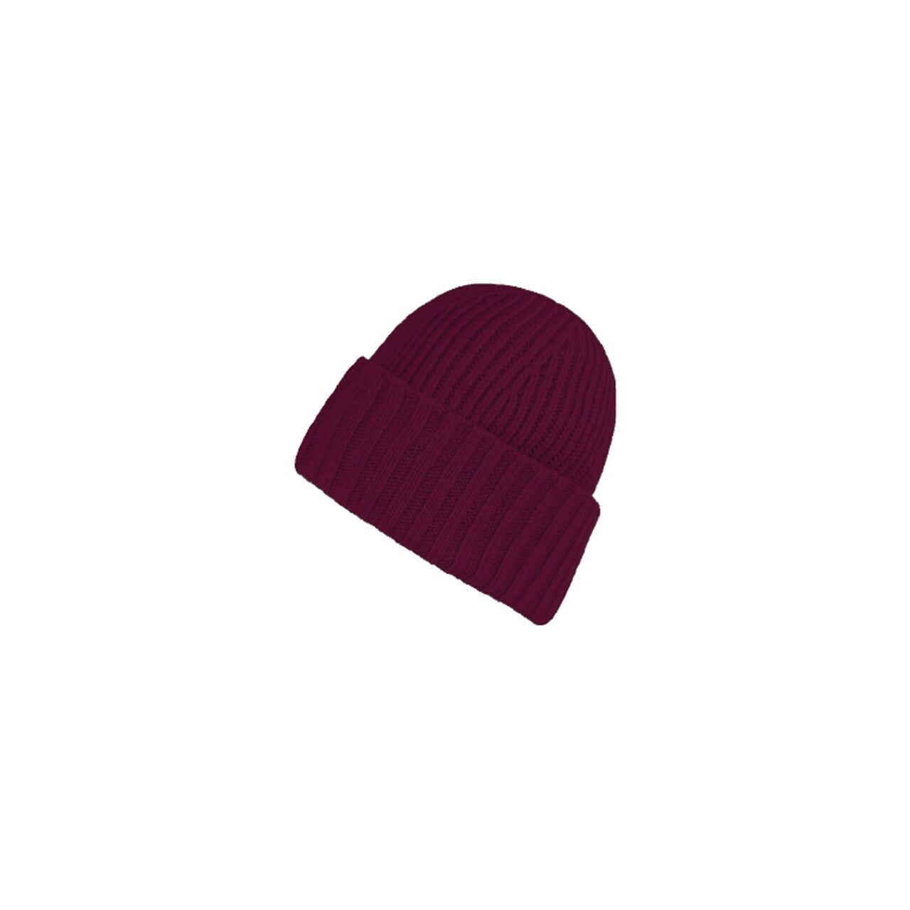 Cappello lavorato a maglia da donna alla moda con polsino