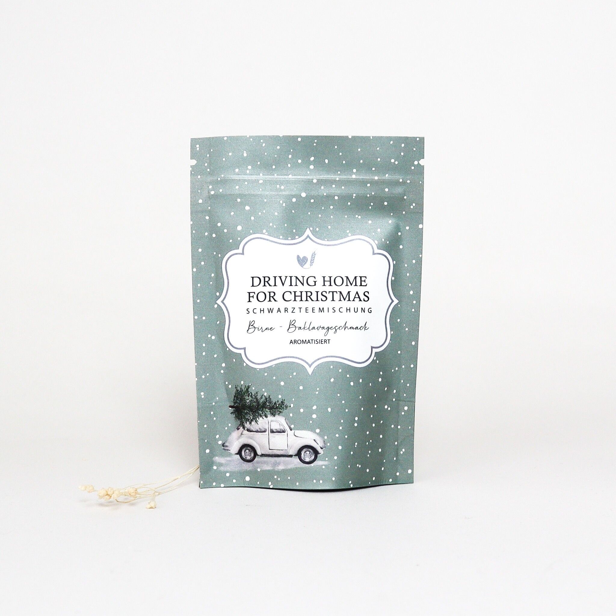 Sachet de thé "Rentrer à la maison pour Noël"