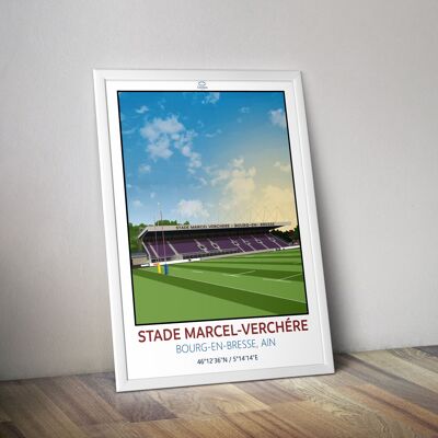 Marcel Verchère rugby stadium Bourg en Bresse I Rugby poster