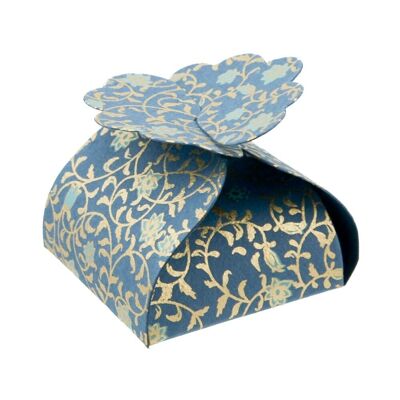 PAPERTREE 5 Scatole portafiori da assemblare - Collezione GAIA - Blu reale