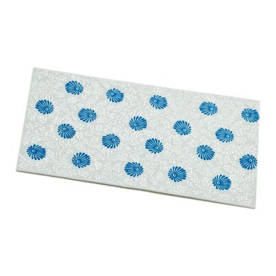 PAPERTREE Cotton Gift Envelope 19x10cm - MONSOON Collection - Grey/Turquoise