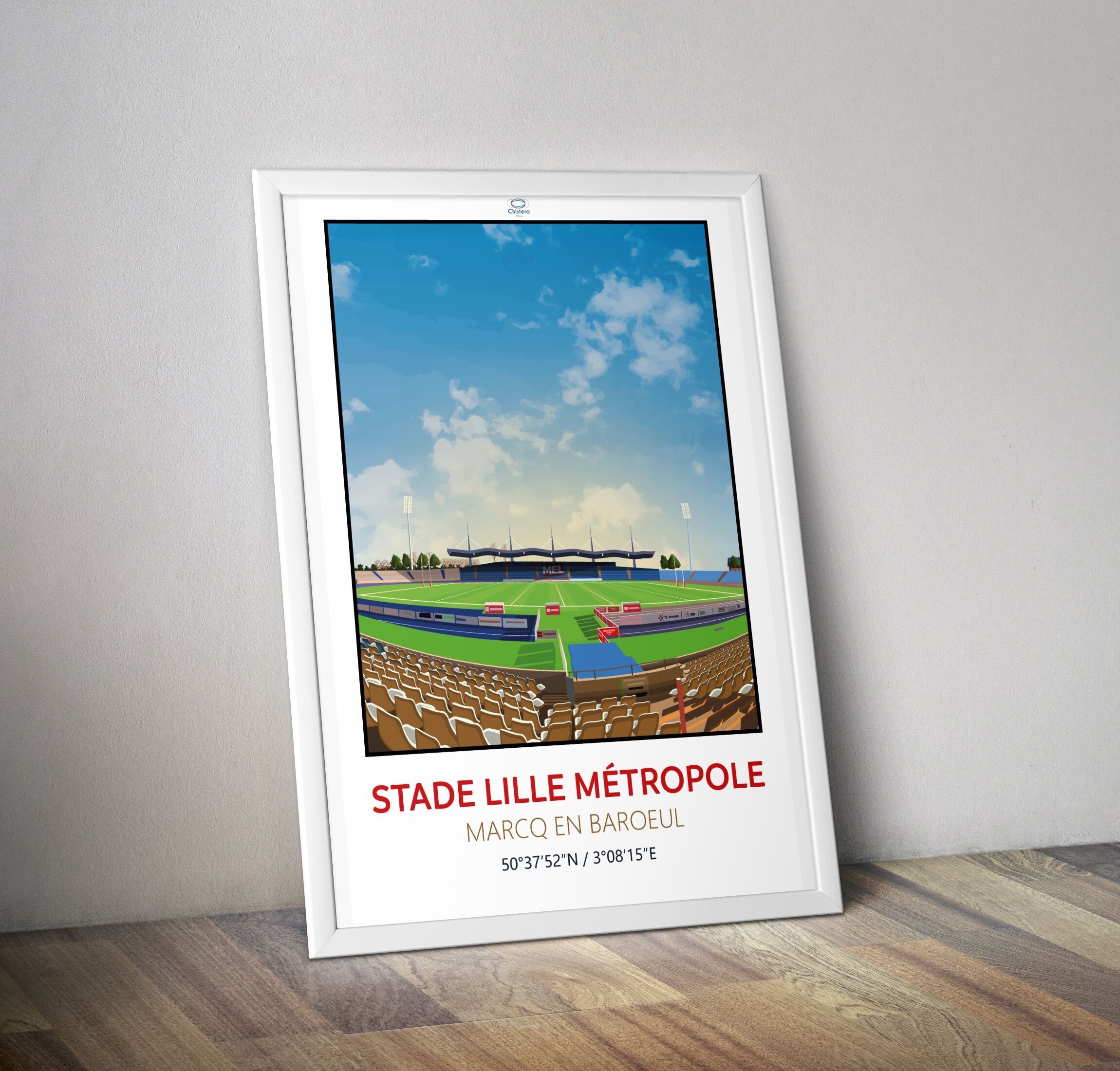 Stade rugby Lille Métropole Marcq en Baroeul  I Affiche stade rugby nationale