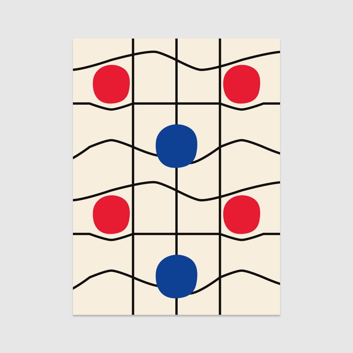 Poster / Kunstdruck / Muster – Adelie Pengu Collection – Gitter (30 x 40 cm und 50 x 70 cm)