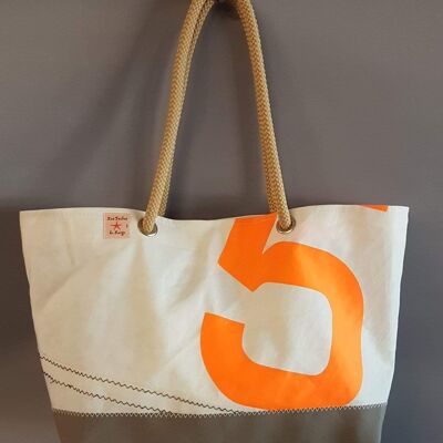 Borsa tote media marrone