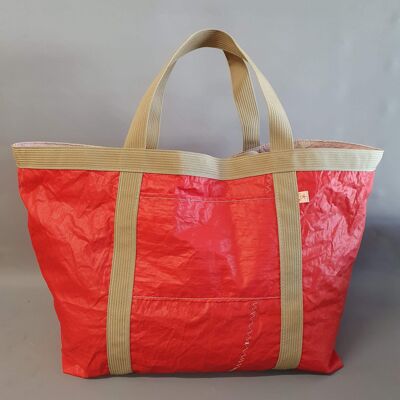 Borsa tote rossa grande grande