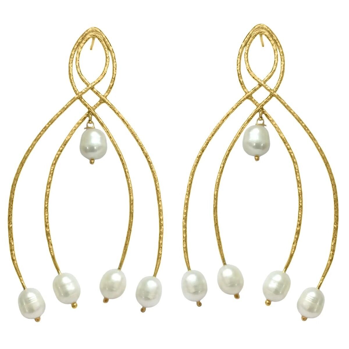 Orecchini di perle di girasole